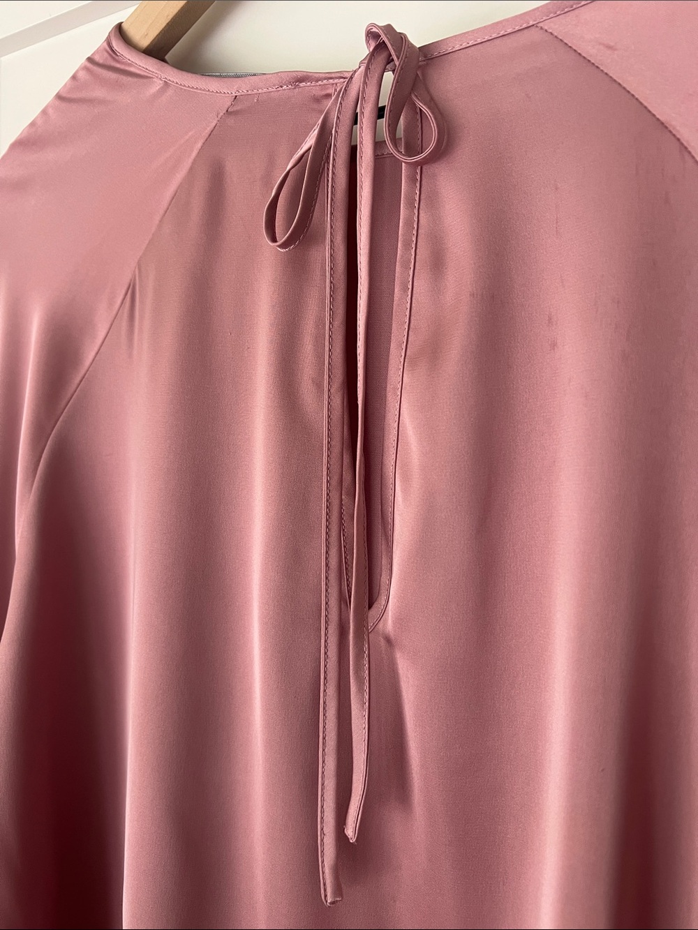 ELOQUII Poet Sleeve Tie Back Blouse Mauve Dusty Rose Women’s Size 14 - Picture 8 of 14